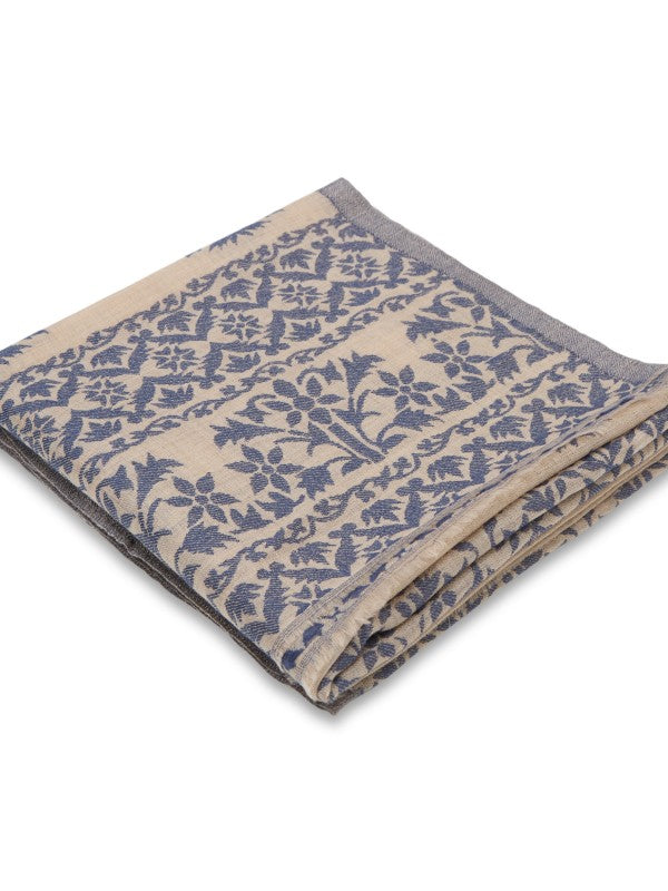 Beige Blue Floral
