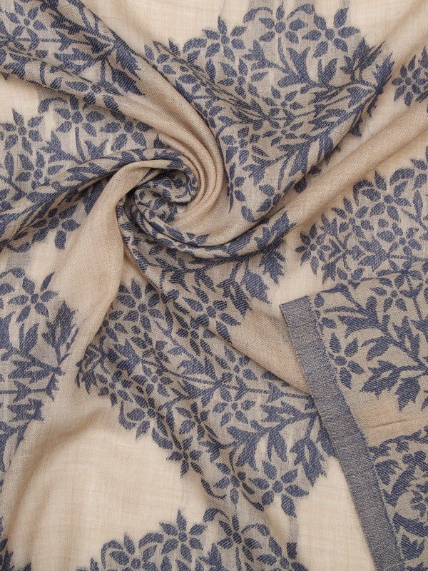 Beige Blue Floral