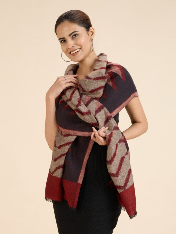 Maroon Ikat