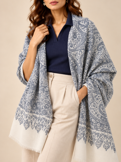 Charcoal Blue paisley
