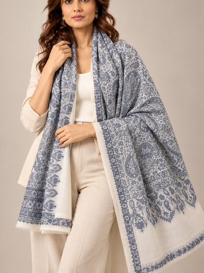 Charcoal Blue paisley